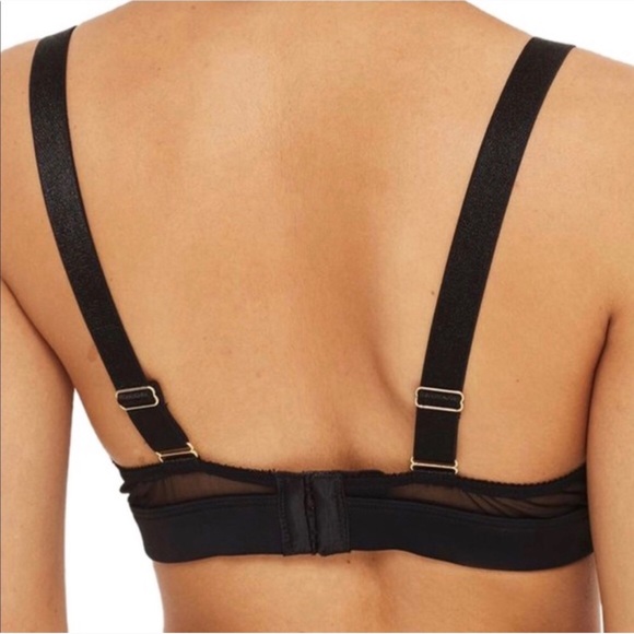 Topshop Fishnet Mesh Panel Black Bralette - 8 - Picture 2 of 7